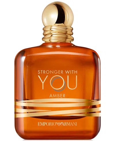 Giorgio Armani Men's Stronger With You Amber Eau De Parfum, 3.3 Oz. In Transparent
