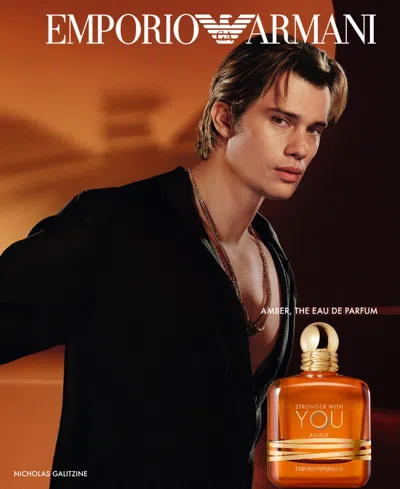 Giorgio Armani Men's Stronger With You Amber Eau De Parfum, 3.3 Oz. In Transparent