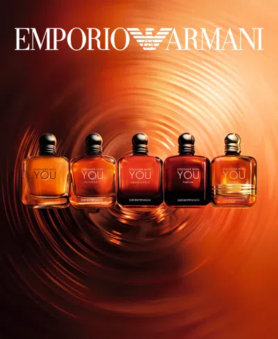 Giorgio Armani Men's Stronger With You Amber Eau De Parfum, 3.3 Oz. In Transparent