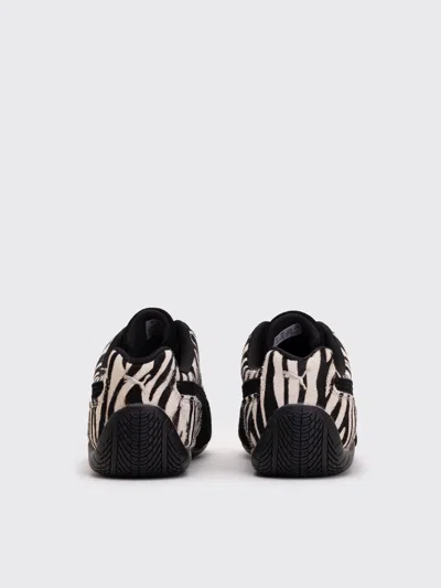 Puma Womens Zebra Pony Warm White Pu Speedcat Og Suede Low-top Trainers In Black