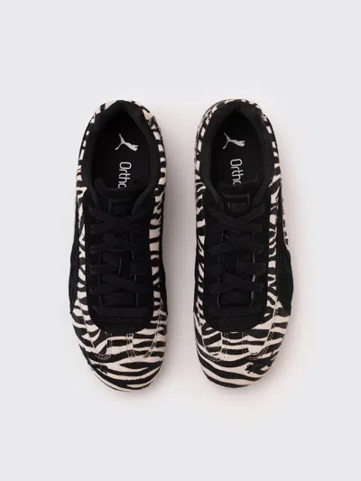 Puma Womens Zebra Pony Warm White Pu Speedcat Og Suede Low-top Trainers In Black