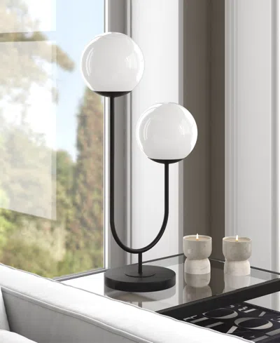 Hudson & Canal Dufrene 28" Metal 2-light Table Lamp With Glass Shades In Brown