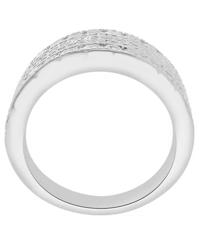 Macy's Diamond Band Multi-row Statement Ring (2 Ct. T.w.) In 14k White Gold In Metallic