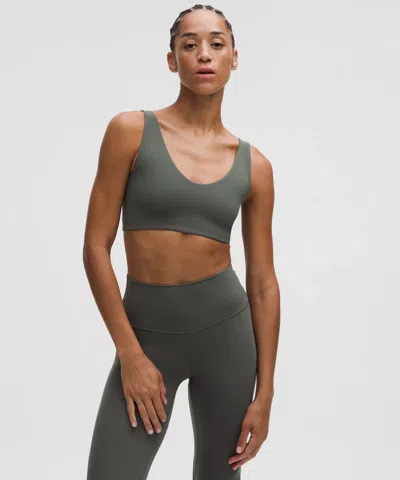 Lululemon Bend This Scoop And Square Bra In Green