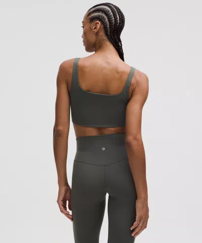 Lululemon Bend This Scoop And Square Bra In Green
