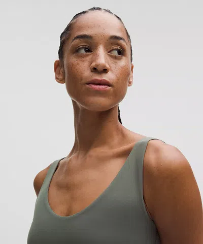 Lululemon Bend This Scoop And Square Bra In Green