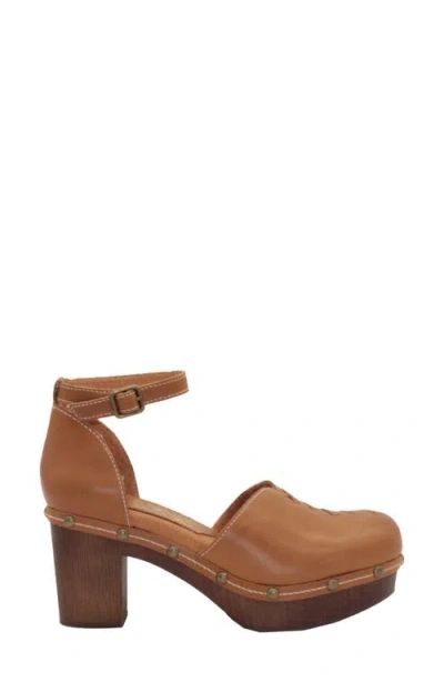 Sbicca Donerail Ankle Strap Clog In Brown