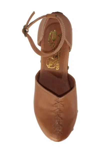 Sbicca Donerail Ankle Strap Clog In Brown
