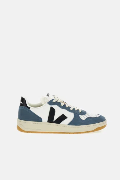 Veja Multicolour Leather Sneaker In Blue