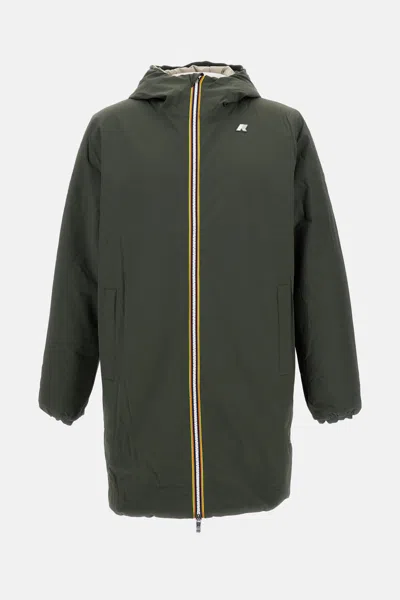 K-way Jacobst Warm Reversible Padded Coat In Green