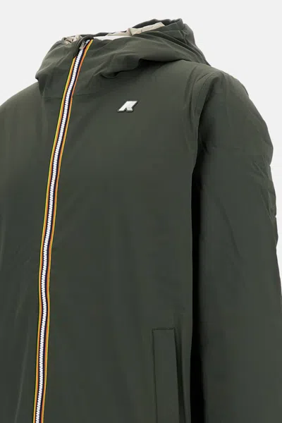 K-way Jacobst Warm Reversible Padded Coat In Green