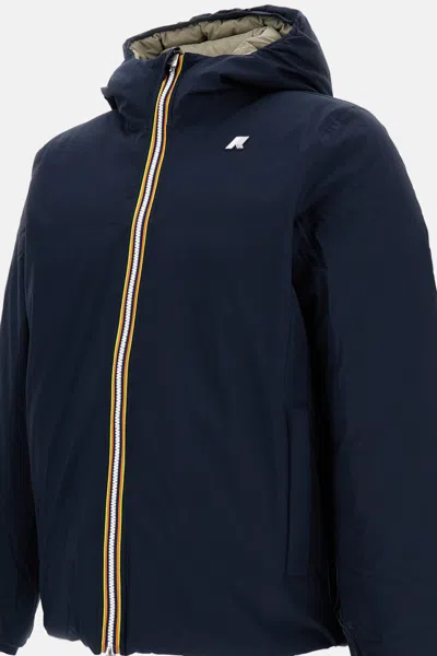 K-way Jack St Warm Double Slim-fit Giacca Reversibile. In Poliestere Elasticizzato Impermeabile. Imbottitu In Blue