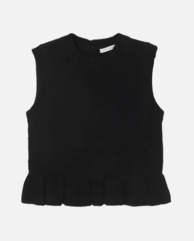 Cecilie Bahnsen Bill Vest Recycled Cashmere In Black