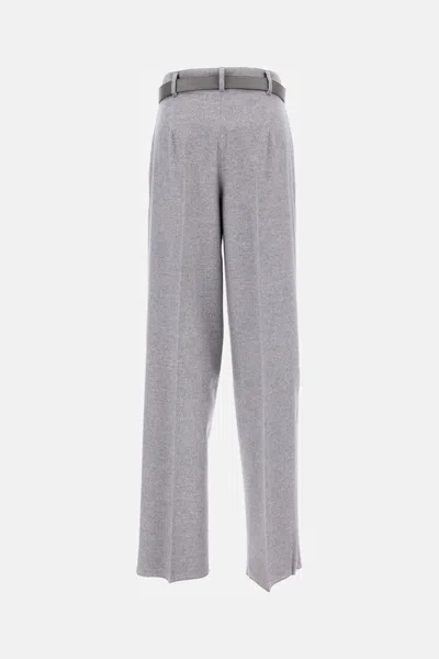 Max Mara Dark Grey Paride Solid Pants In Gray