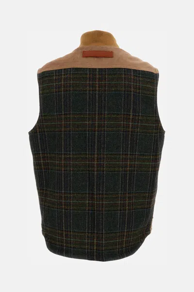 Junya Watanabe Sleeveless Jacket With Patch Pockets And Contrast Panels In White