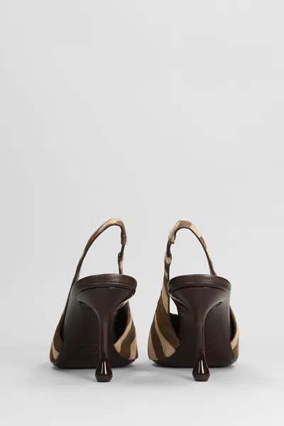 Jimmy Choo Isa 80 Zebra-print Calf Hair Slingback Sandals In Brown