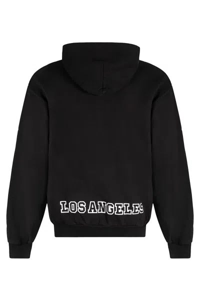 Local Authority Cotton Crew-neck Sweatshirt In Black