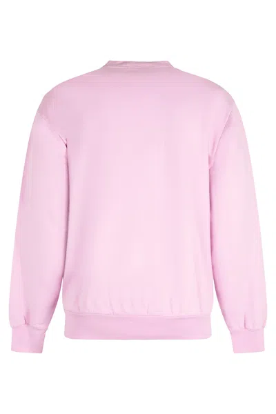 Local Authority Cotton Crew-neck Sweatshirt In Pink