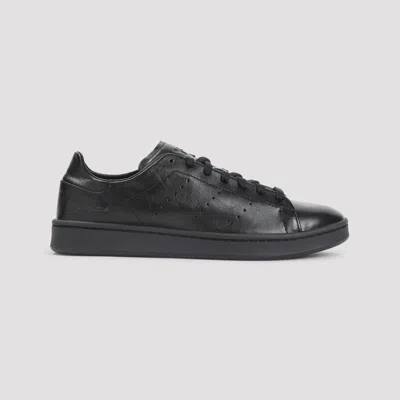 Y-3 Low-top Sneakers With Perforated Detailing And Rubber Sole In Black