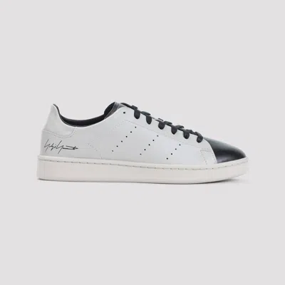 Y-3 Low-top Sneakers In Premium Calf Leather With Rubber Sole In White