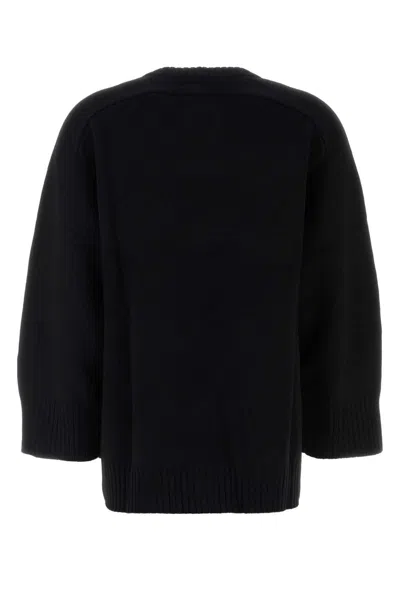 Loulou Studio Black Wool Blend Oversize Safi Sweater In Black
