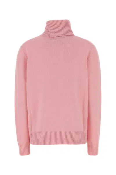 Givenchy Turtleneck Logo Wool-cashmere Sweater In Pink