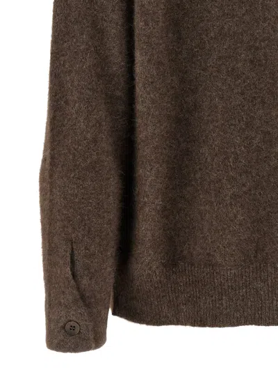 P.a.r.o.s.h P. A.r. O.s. H. Cardigan With Classic Collar In Brown