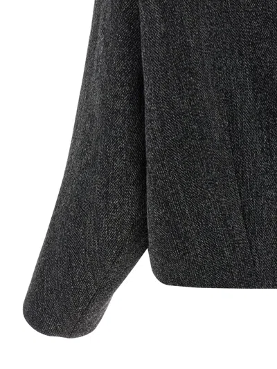 P.a.r.o.s.h Button-fastening Patch-pocket Jacket In Gray