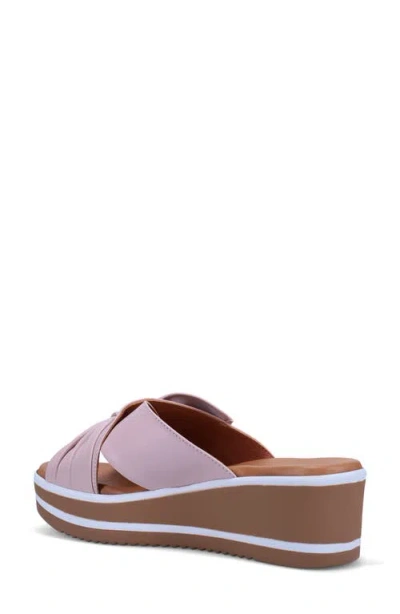 Ron White Patrika Platform Wedge Slide Sandal In Pink