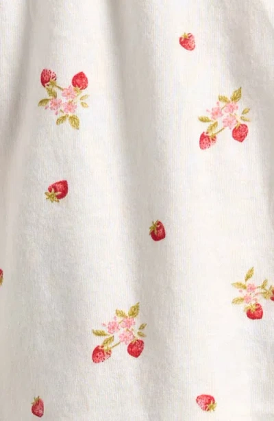 Nordstrom Print Cotton Flutter Sleeve Top & Skort Set In White