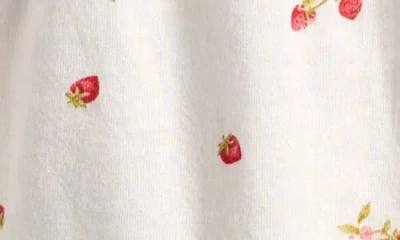 Nordstrom Print Cotton Flutter Sleeve Top & Skort Set In White