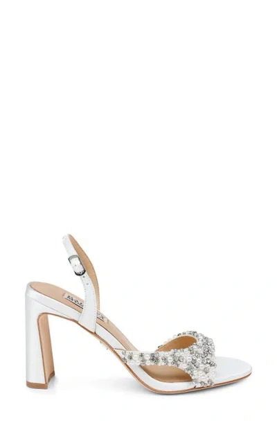 Badgley Mischka Collection Jenesis Slingback Sandal In White