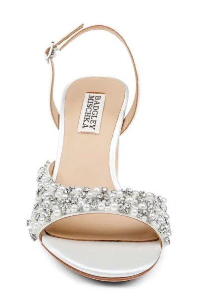Badgley Mischka Collection Jenesis Slingback Sandal In White