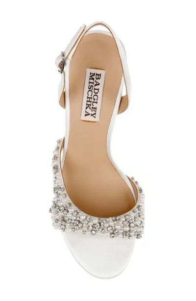 Badgley Mischka Collection Jenesis Slingback Sandal In White