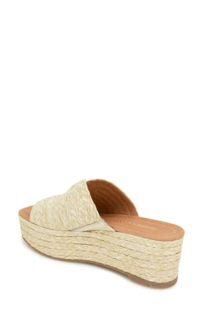 Andre Assous André Assous Serene Espadrille Platform Wedge Slide Sandal In Brown
