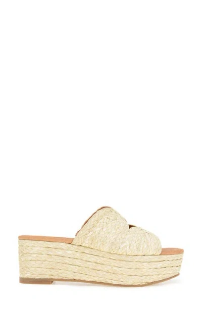 Andre Assous André Assous Serene Espadrille Platform Wedge Slide Sandal In Brown
