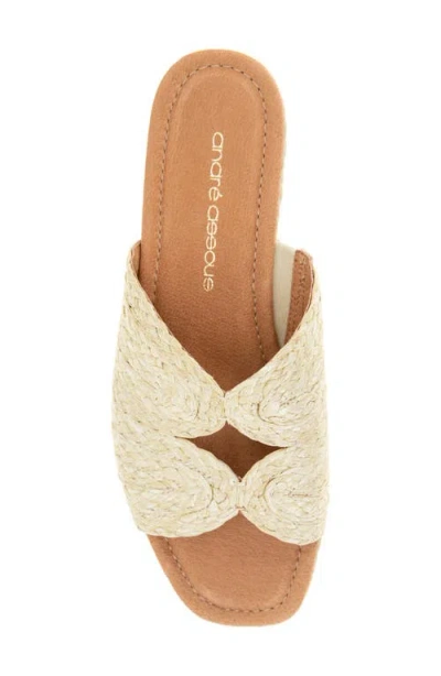 Andre Assous André Assous Serene Espadrille Platform Wedge Slide Sandal In Brown