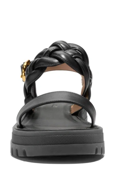 Cole Haan Cressida Lug Sandal In Chocolate Croc Print Leather