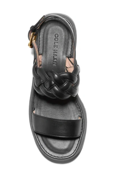 Cole Haan Cressida Lug Sandal In Chocolate Croc Print Leather
