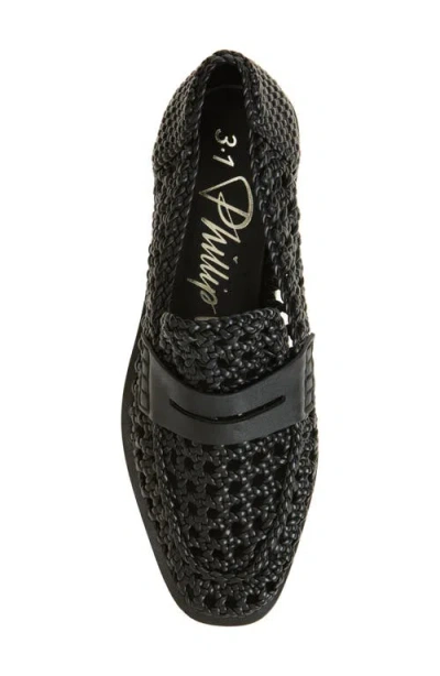 3.1 Phillip Lim Alexa Macrame Leather Loafers In Black