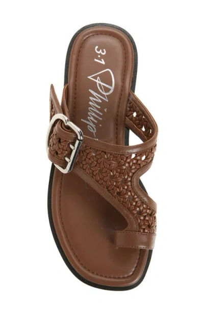 3.1 Phillip Lim Macrame Z-strap Toe Sandals Cocoa In Brown
