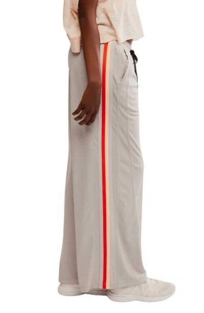 Free People One On One Side Stripe Mesh Drawstring Pants In Neutral