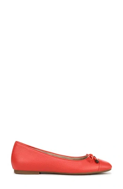 Vionic Klara Cap Toe Flat In Red