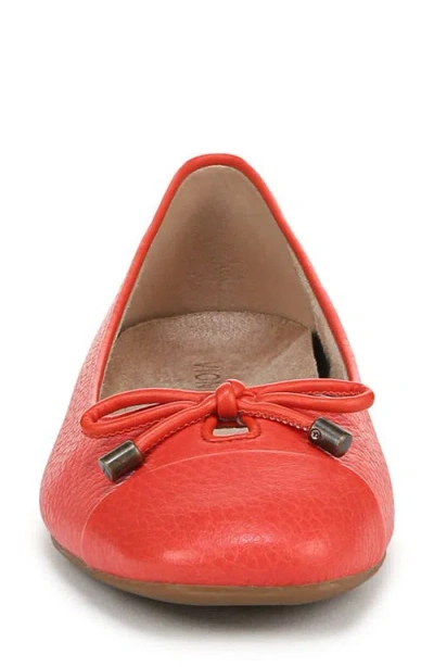 Vionic Klara Cap Toe Flat In Red