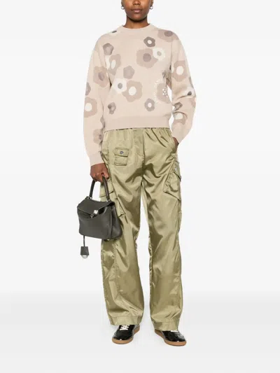 Kenzo Hana Dots Crew-neck Sweater In Neutral
