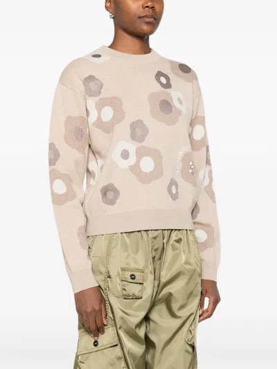 Kenzo Hana Dots Crew-neck Sweater In Neutral