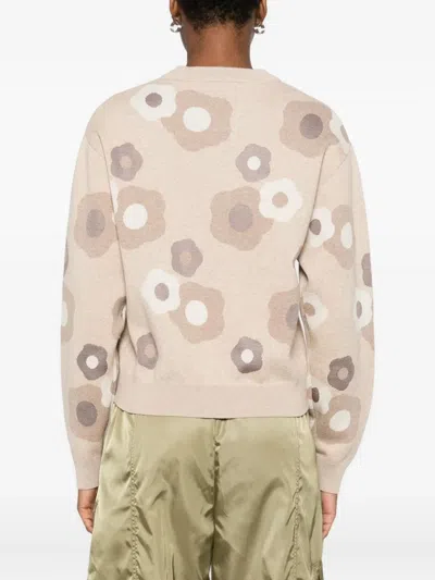 Kenzo Hana Dots Crew-neck Sweater In Neutral