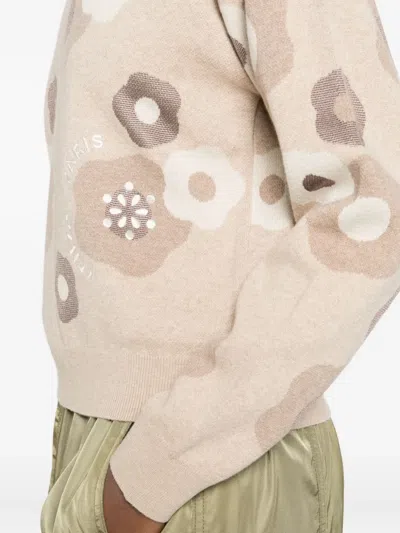 Kenzo Hana Dots Crew-neck Sweater In Neutral