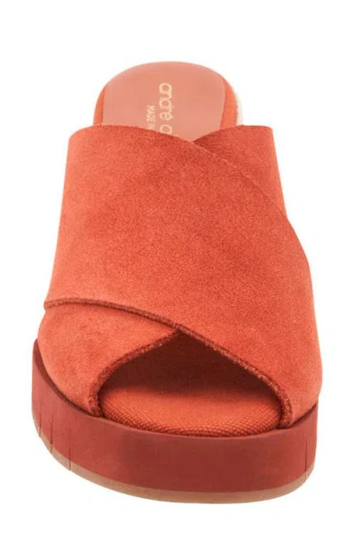 Andre Assous André Assous Filo Sole Motion Espadrille Wedge Slide Sandal In Brown