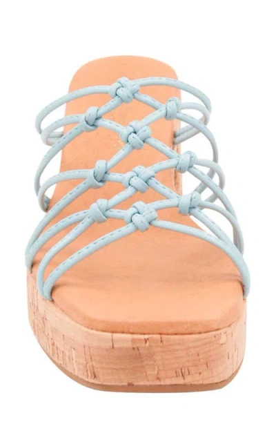 Andre Assous André Assous Camryn Platform Slide Sandal In Blue